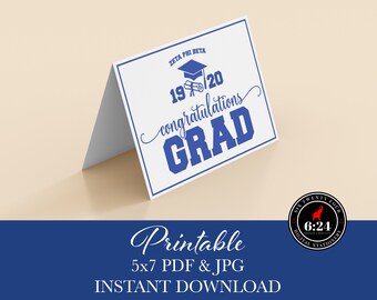 Zeta Phi Beta Inspired | White Congrats Grad Card | Blank Inside | Instant Download | Printable Greeting Card