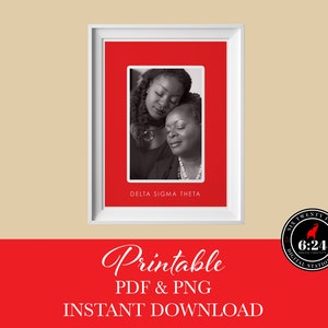 Delta Sigma Theta Inspired | Classic Style | 8x10 to 5x7 Photo Matte