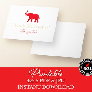 Delta Sigma Theta inspiriert | Danke Soror 4x5.5 Leere Notecard