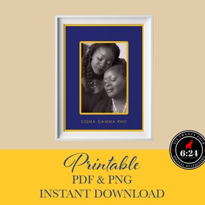 Sigma Gamma Rho Inspired | Classic Style | 8x10 to 5x7 Photo Matte