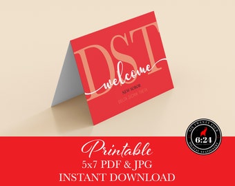 Delta Sigma Theta-inspirerad | Välkommen nya Soror | Direkt nedladdning | Utskrivbar | Hälsningskort