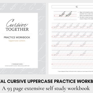 Uppercase Cursive Practice Workbook - (INDIVIDUAL)
