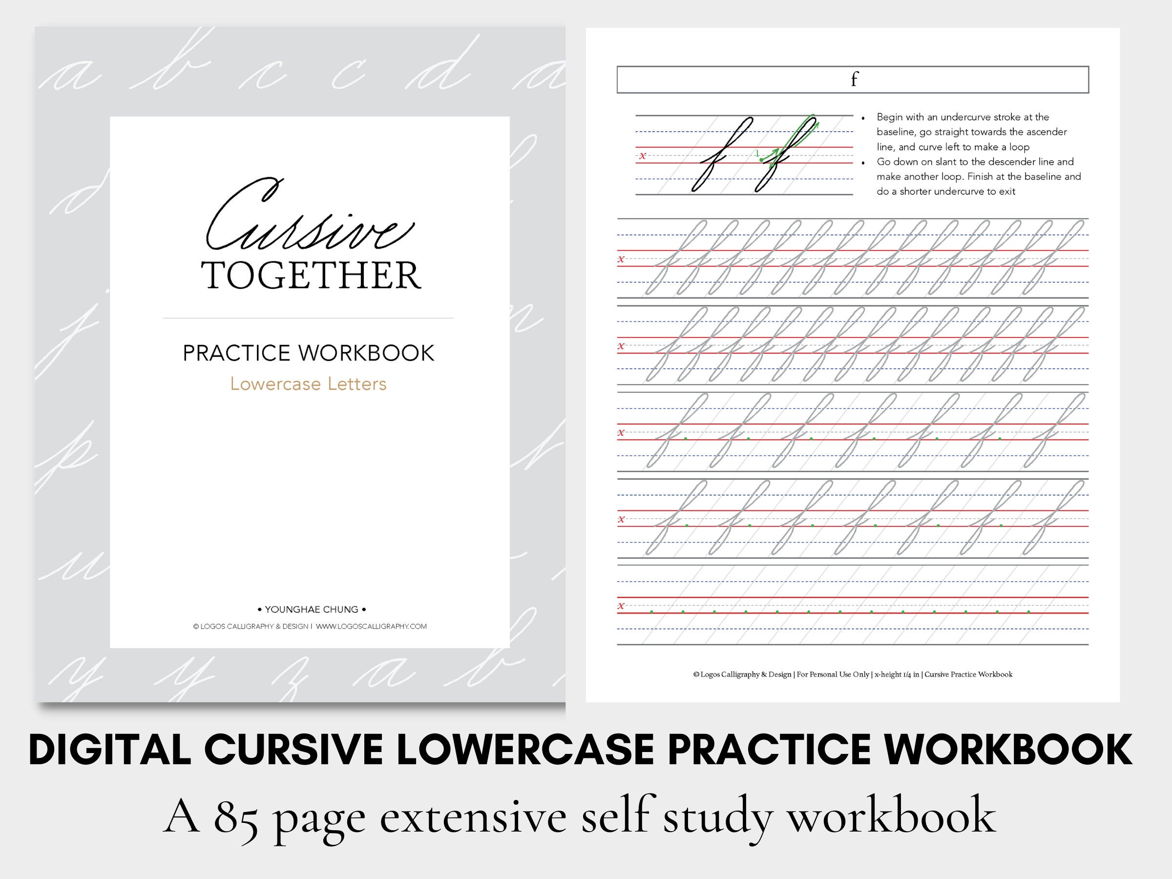 F is for Faux Calligraphy Workbook 