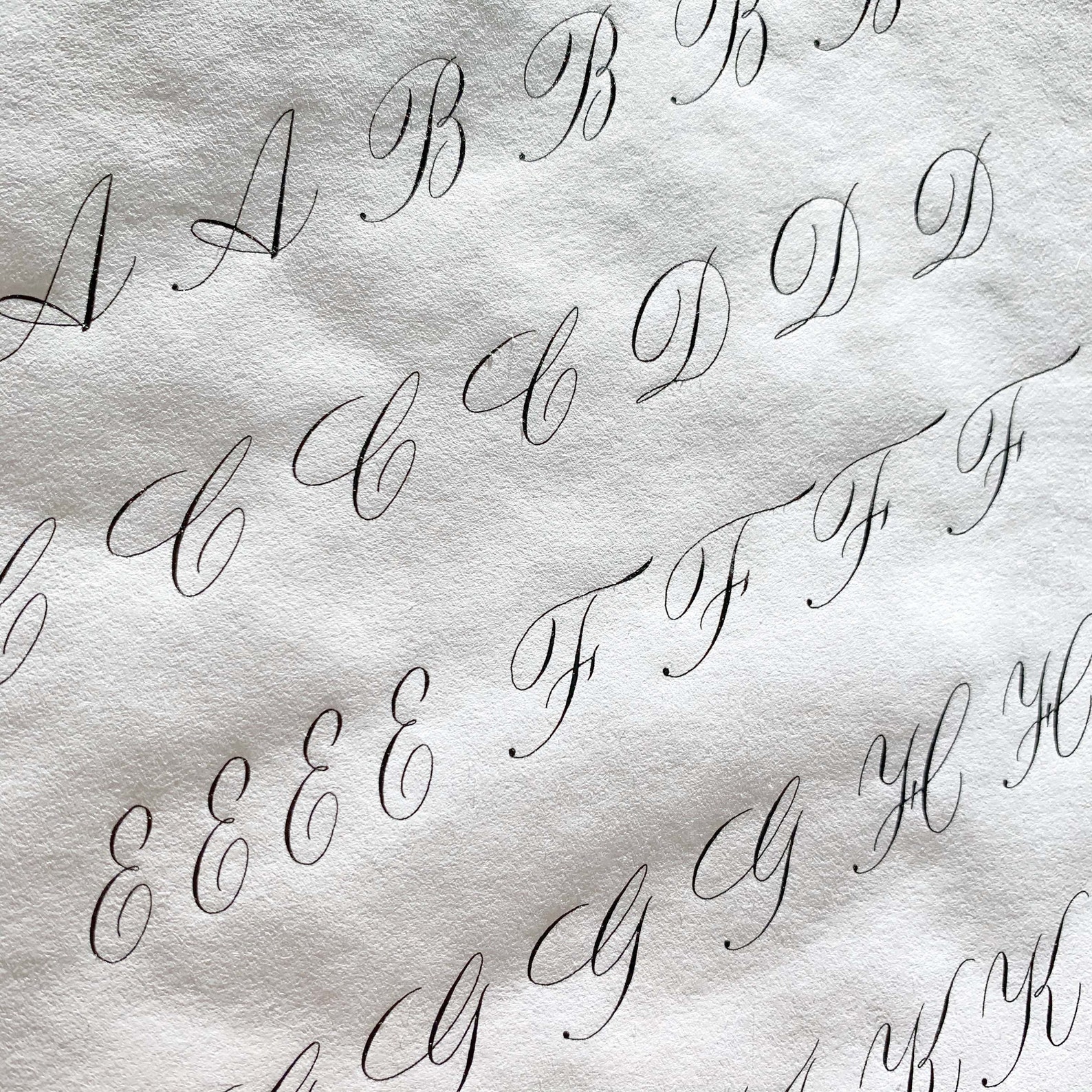 Copperplate Uppercase Digital Practice Workbook downloadable Worksheets