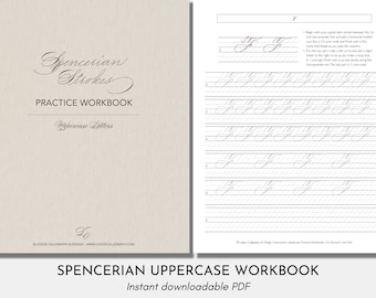 Digital Spencerian Practice Workbook - Uppercase Letters