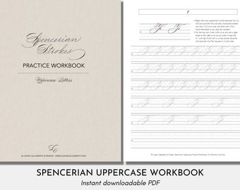 Digital Spencerian Practice Workbook - Uppercase Letters