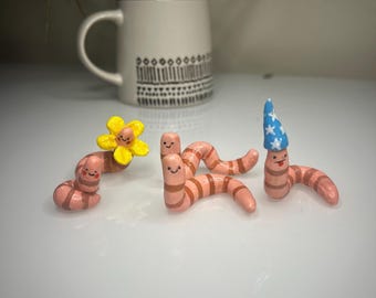 Cute custom clay worm