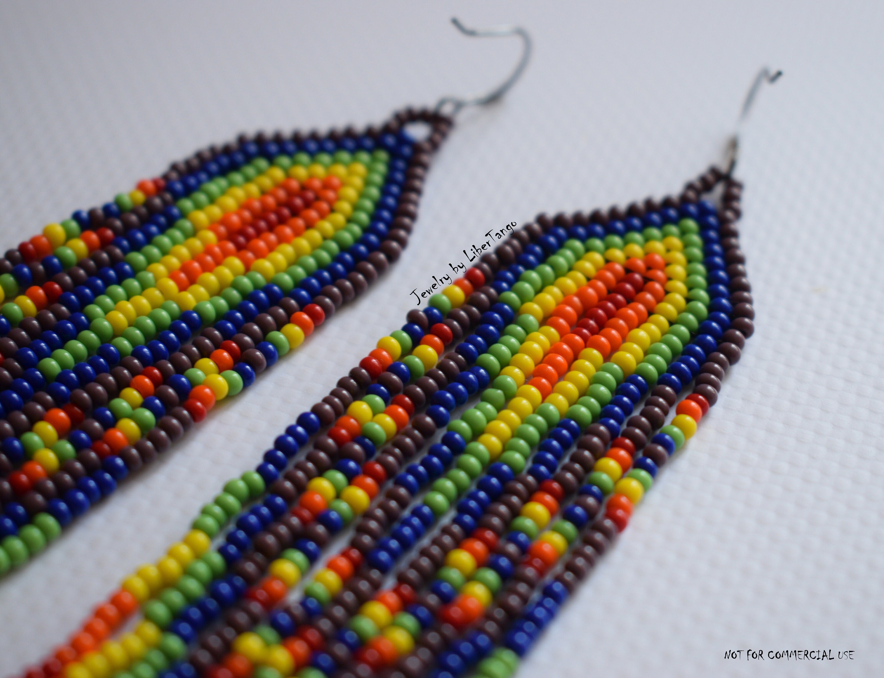 beaded pride earrings