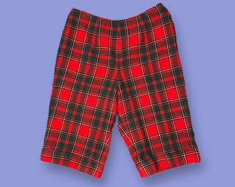 Vintage Pendleton Red Plaid Wool High-Waisted Lumberjack Shorts Pacific Northwest W29 M