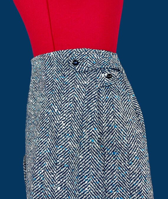 Herringbone Canvas Long Wrap Skirt main image 1