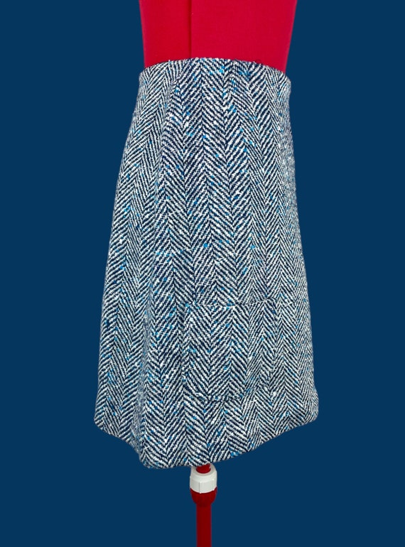 Herringbone Canvas Long Wrap Skirt