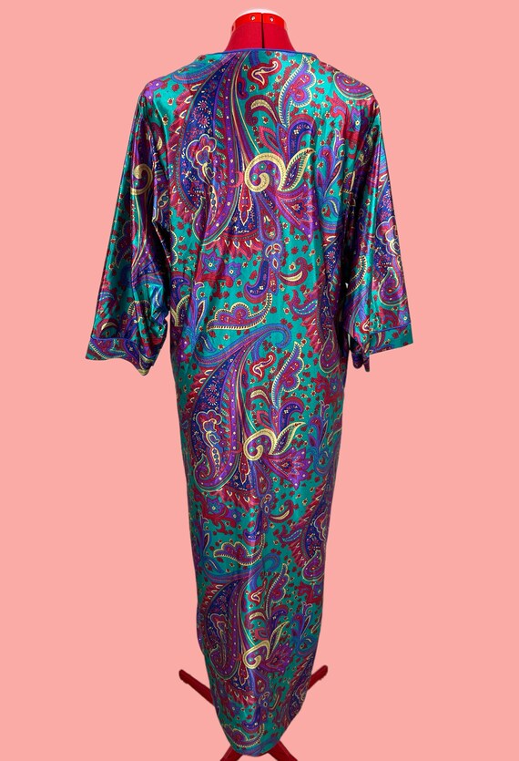 Psychedelic 60s 70s Paisley Colorful Kaftan Loung… - image 5
