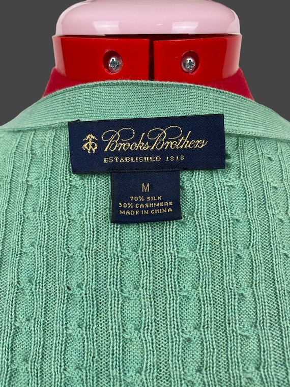 Mint Green Vintage Brooks Brothers Silk Cashmere … - image 10