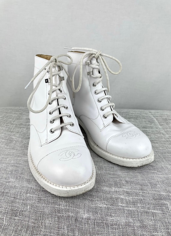 Leather Designer Luxury Combat Boots Sz 