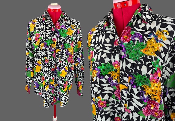 Vintage 80s crazy shirt - Gem