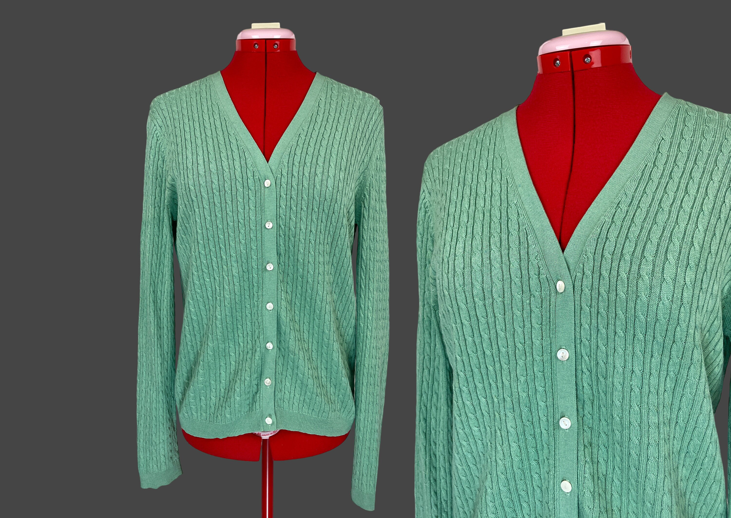 Brooks Brothers Vintage 1950-60s Sweater Cable Knit Men's