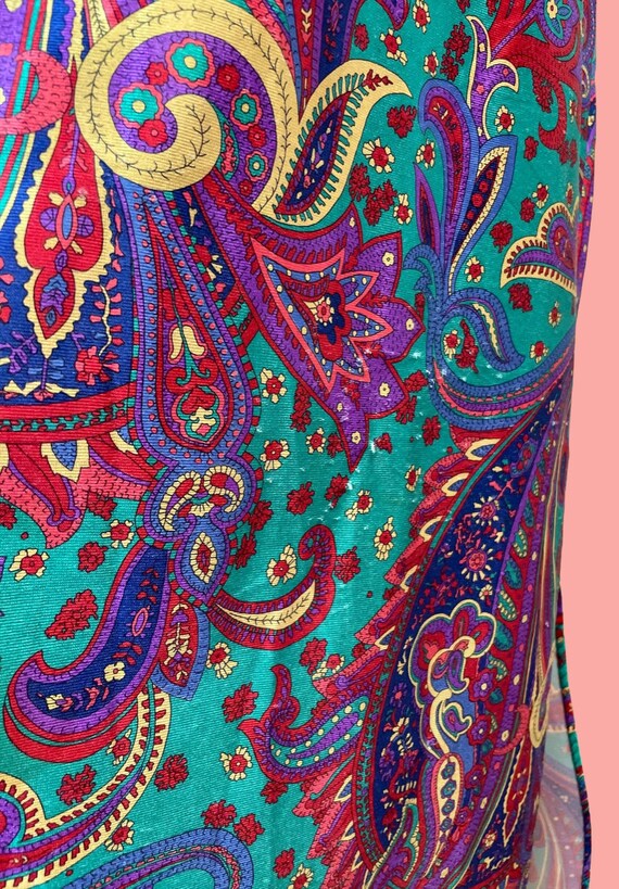 Psychedelic 60s 70s Paisley Colorful Kaftan Loung… - image 10