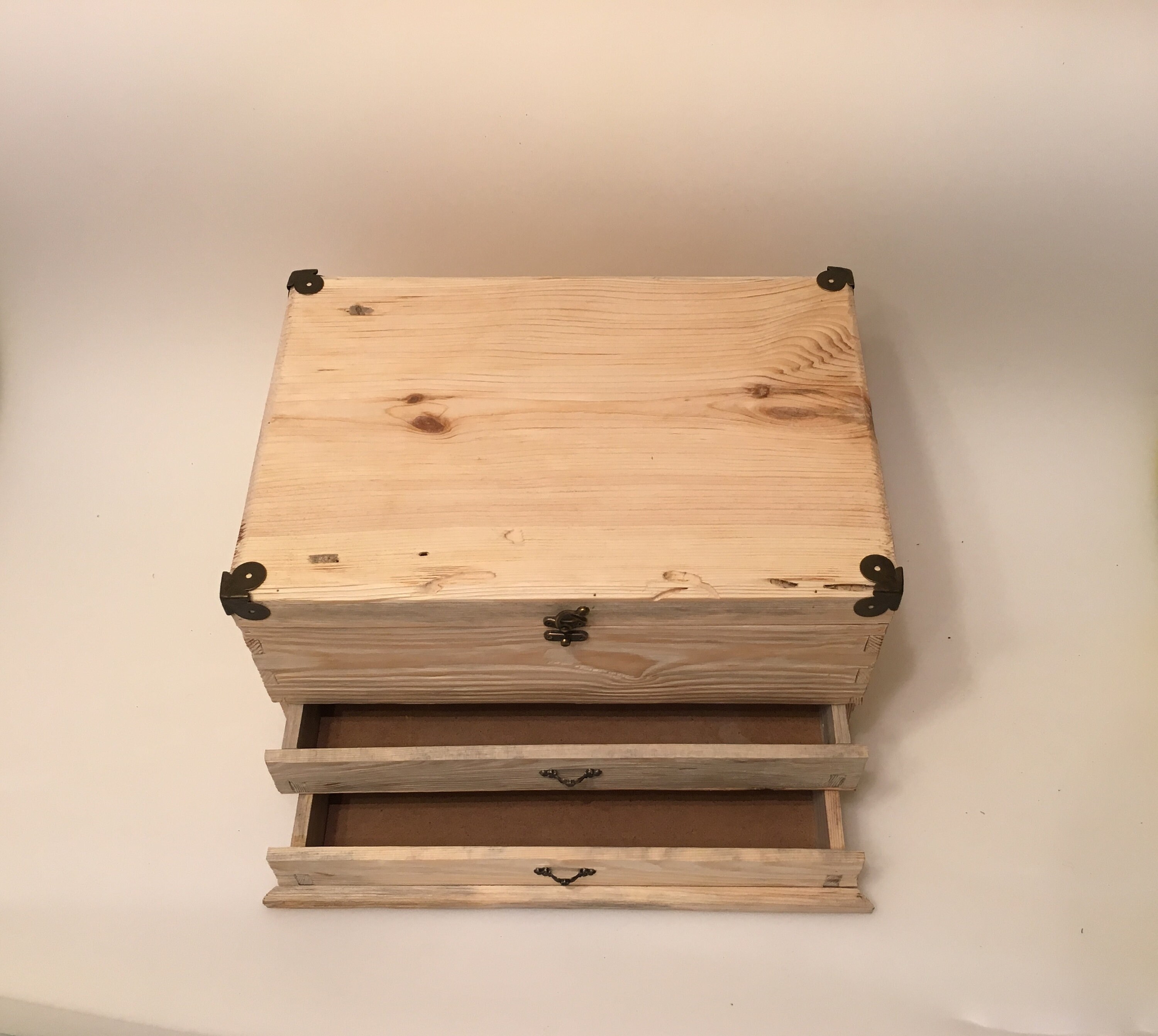Extra Large Wood Makeup Box Brush Lipstick Holder Wooden Make Etsy