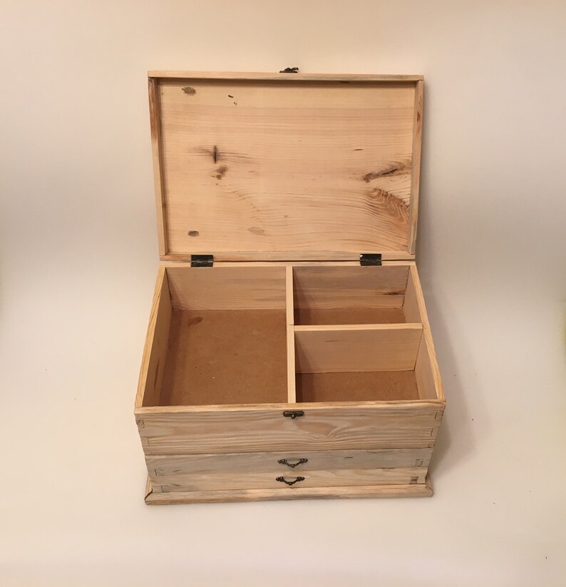 Extra Large Wood Makeup Box Brush Lipstick Holder Wooden Make Etsy