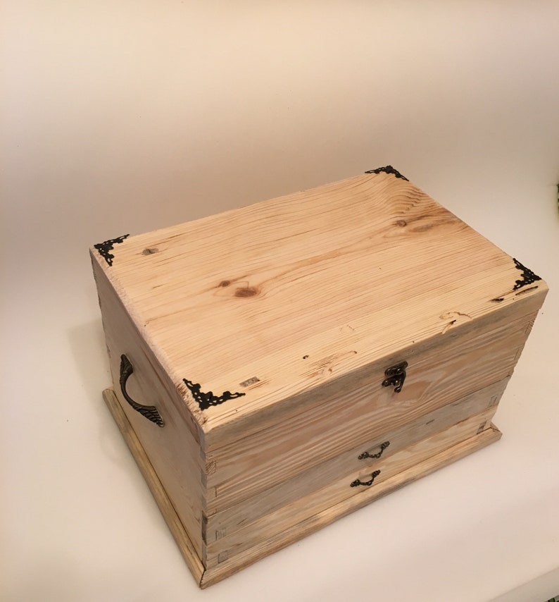 Extra Large Wood Makeup Box Brush Lipstick Holder Wooden Make Etsy