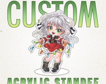 Custom Acrylic Standee 10 cm | Personalized Anime Character Commission | Anime Gift | Double-Sided Display