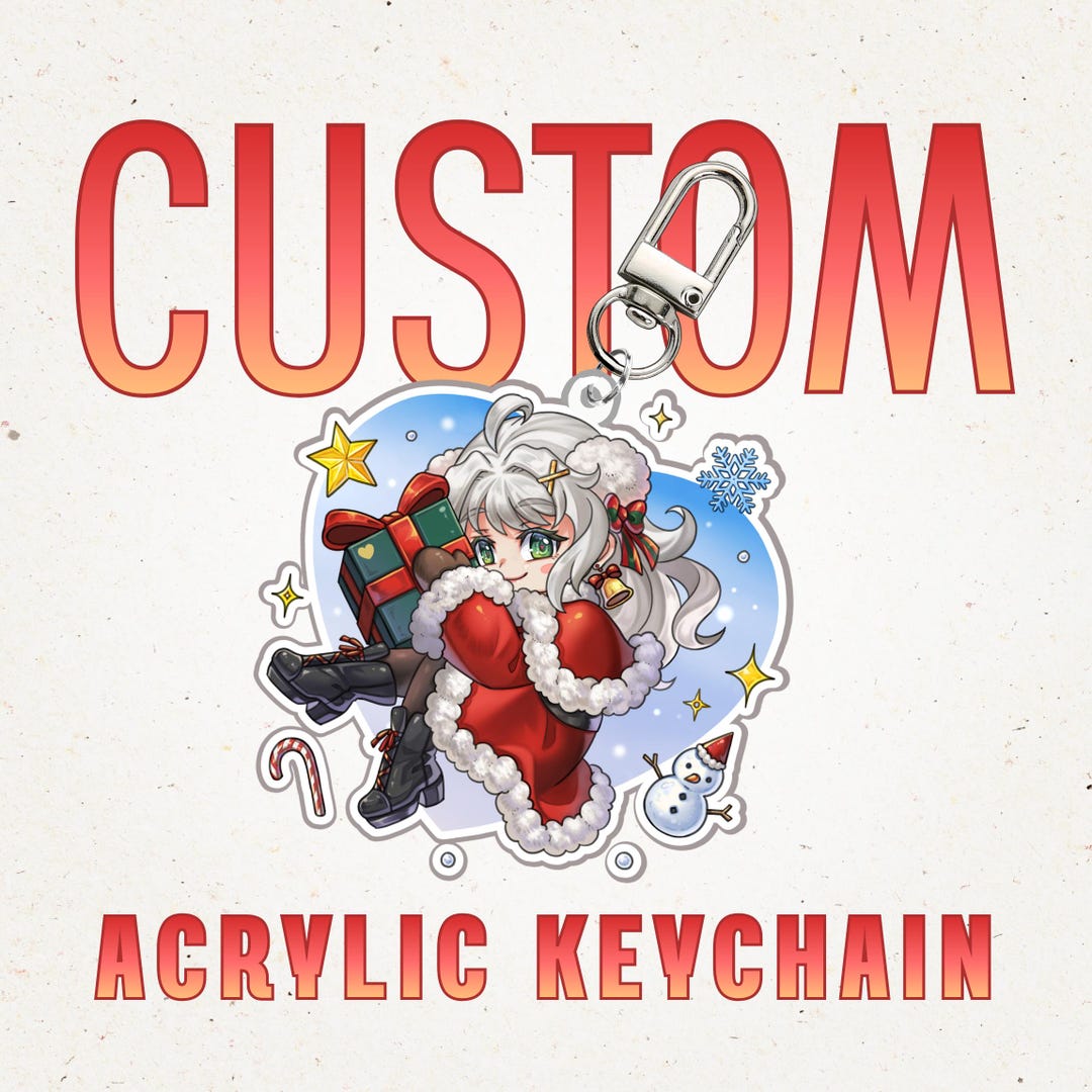 Cosplayer Introduction Character Keychain Custom Acrylic Keychain 7 Cm | Personalized Anime Character Commission ...