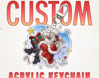 Custom Acrylic Keychain 7 cm | Personalized Anime Character Commission | Anime Gift | Double-Sided charm