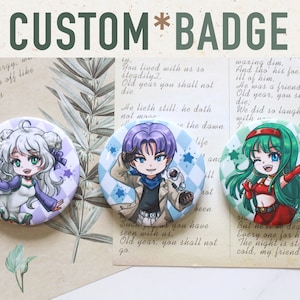 CUSTOM Anime Paper Clip Button Commissions