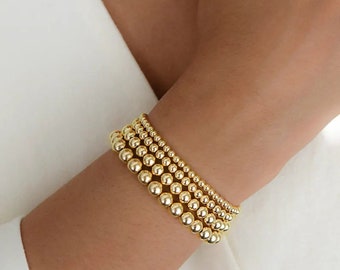 Everyday Jewelry, 14K Gold Bracelets, Minimalist Gold Stacking Bracelets, Sustainable Women's Jewelry, Simple and Dainty Jewelry