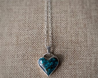 Turquoise heart pendant