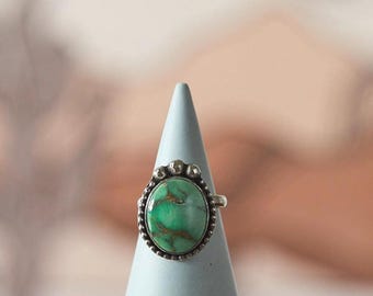 Variscite Sterling Silver Ring - Size 8