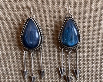 Kyanite arrow earrings