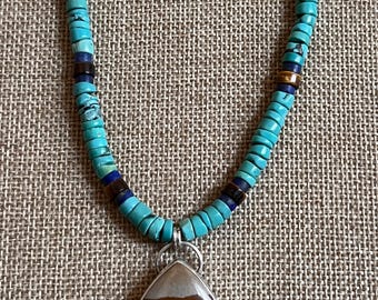 Cripple creek picture jasper necklace-teardrop