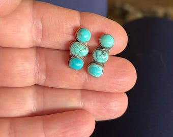 Number 8 triple earrings