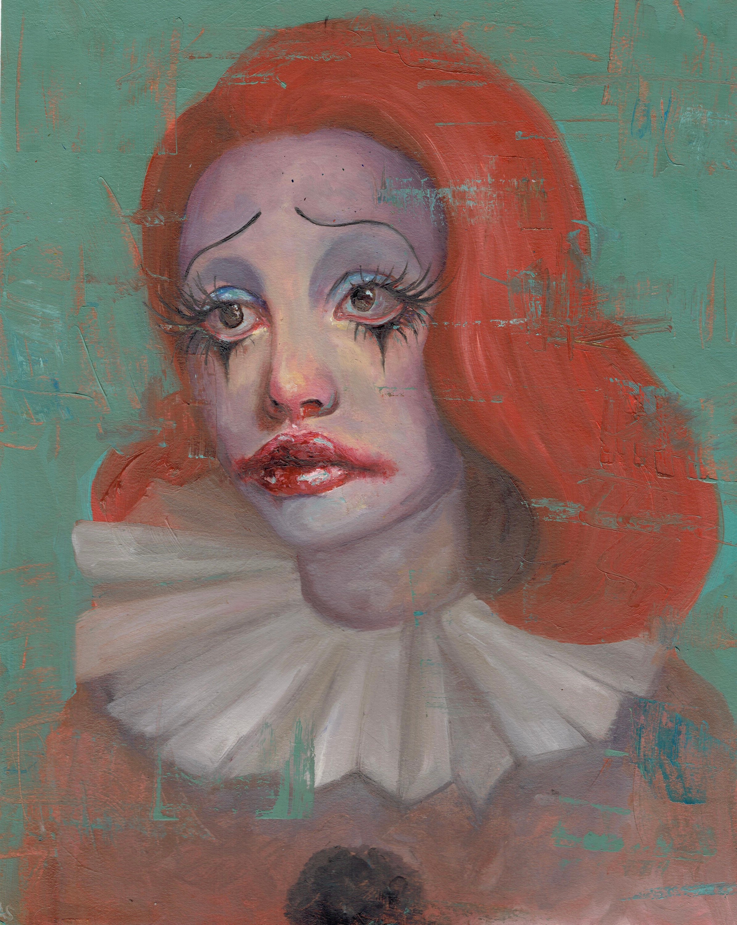 Sad Clown Painting Art Print Etsy Australia