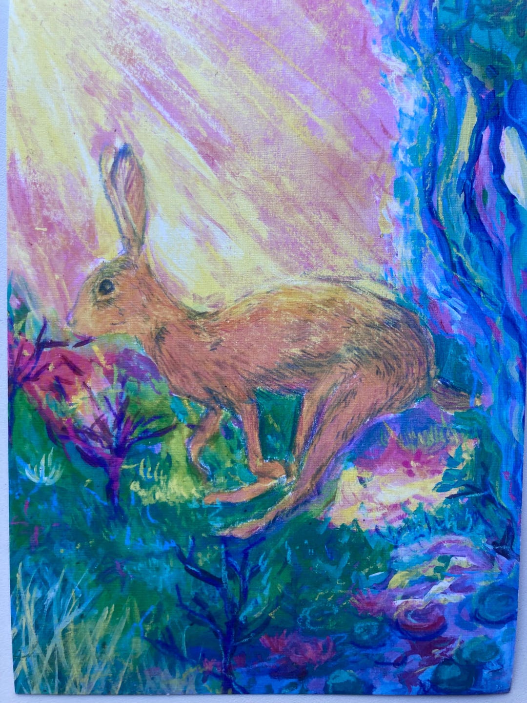 Whimsical Rabbit Painting - Etsy
