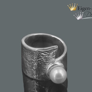 Silverring, &quot;pearl of calm&quot; in 925 Sterling silver