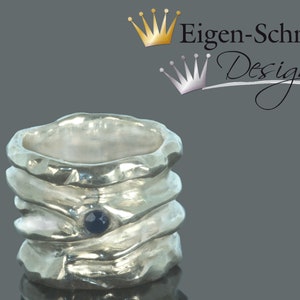 Goldschiede crimp ring &quot;the big one&quot;, 925 Sterling silver, silver ring, Sterling silver, silver jewelry, wide ring, gift idea, ring