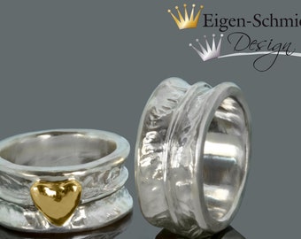 Marriage/partner/friendship rings "heart beat"