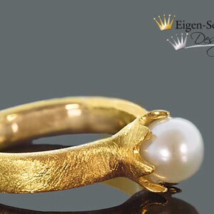 Ring with pearl, timeless pearl image 3