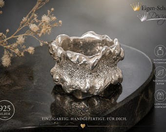 Silverring , " fine crushed " in silver
