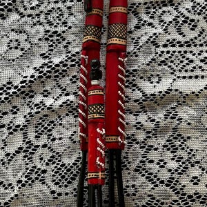 Unique African villagers handmade 3 traditional Maasai carved people 12.25&quot; tall detailed wood carving Masai Mara Kenya Africa Fabulous GIFT