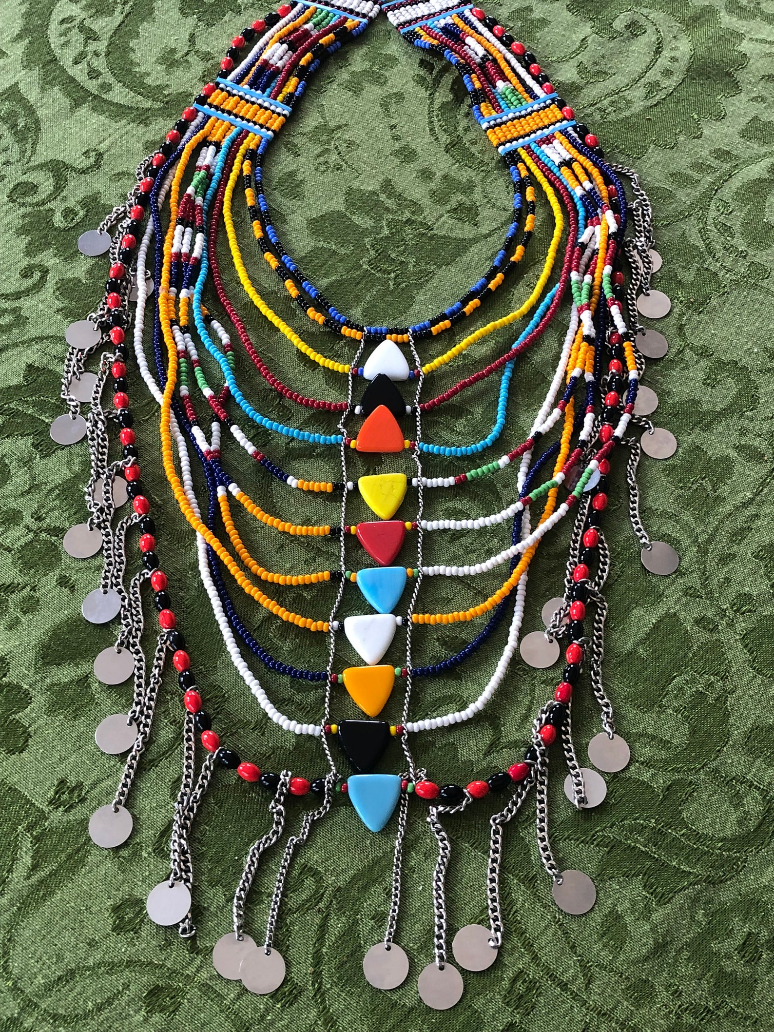 Maasai Masai Mara African Jewelry Beaded Colorful Draping Etsy