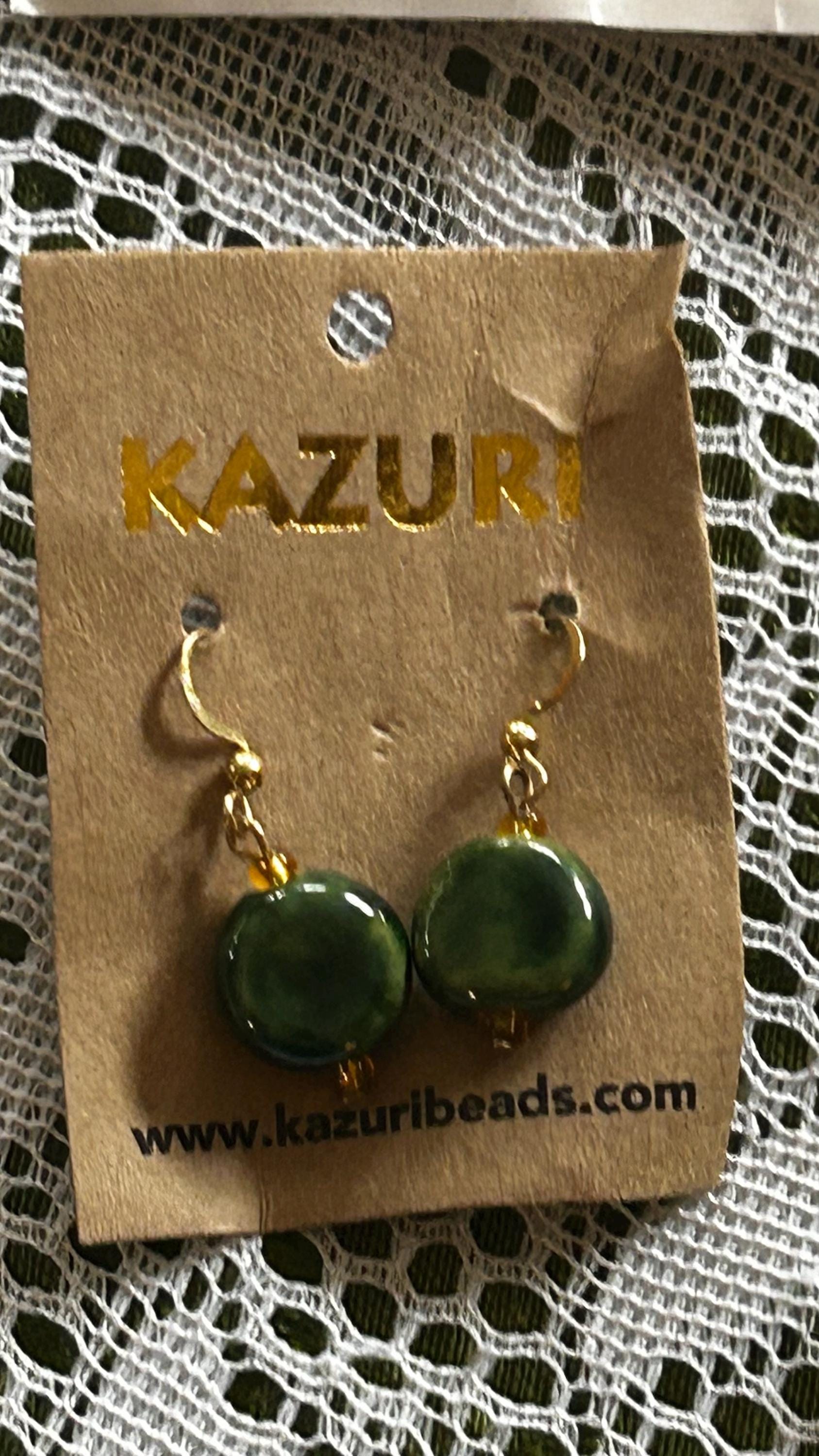 Beautiful KAZURI Beads African Jewelry Elegant Green Clay Beaded