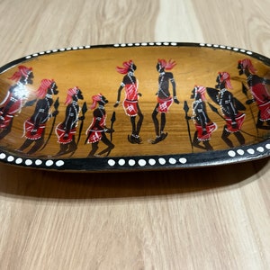 Beautiful Hand Carved Painted African Solid Wood Wooden Large Fruit ...