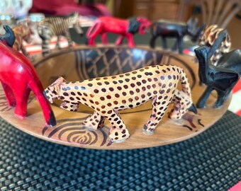 Beautiful Handcarved African Solid Wood Wooden Decorative Bowl