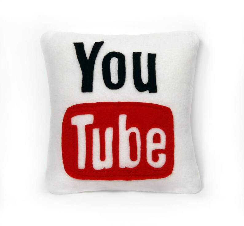 12 X 12 Youtube Pillow Handmade Pillow Decorative Pillow Etsy