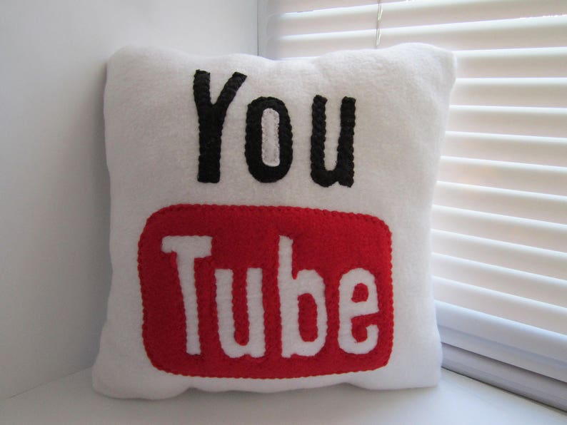 12 X 12 Youtube Pillow Handmade Pillow Decorative Pillow Etsy