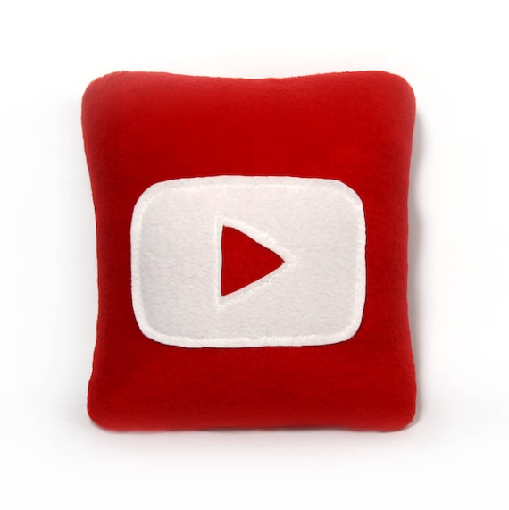 12 x 12 Red Youtube Pillow Gift for her Handmade pillows Etsy