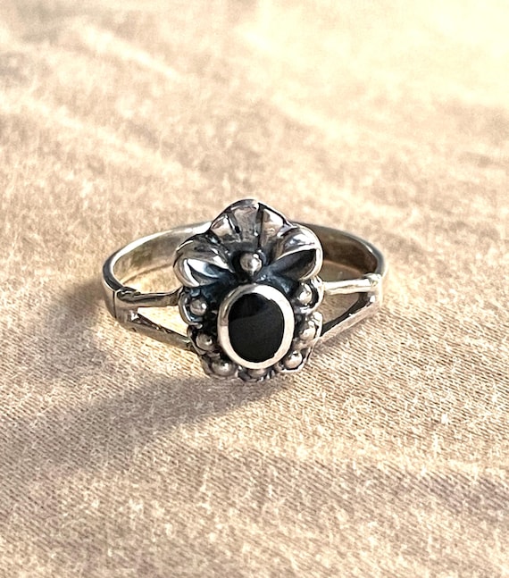 Onyx silver ring - Gem